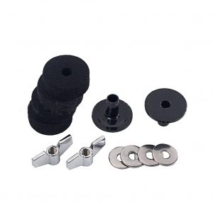 Drum Felt Pad Gray Sleeve Nut Spacer Accessories Set Musical Instrument black