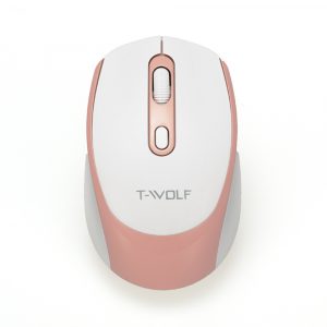 Portable Q16 Wireless Mouse USB Cordless Mouse for PC Laptop Accessories No Battery White pink