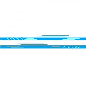 Vinyl Stripes Decal Car Body Side Wrap Black Graphics Waterproof Sticker blue