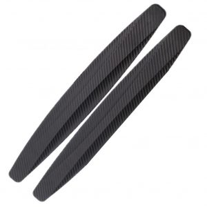 2pcs Car SUV Edge Anti-collision Strip Bumper Protector Protective Guard Bar Anti-Rub Scrape Retail Bumper Carbon black