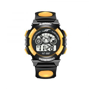 SIMU Kids Boy Girls Electronic Watch Students Multi-function Sports Casual Wristwatch yellow