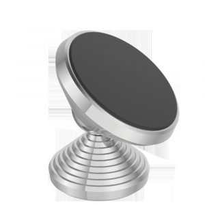 Rotate 360 Degrees Multifunction Vehicle Mobile Phone Holder Magnet Bracket Silver