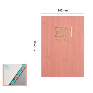 A5 Time Management Schedule Book 2021 Solid Color Calendar Coil Planner Timetable a5