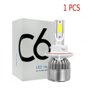1PC Universal High Power Auto Bulbs C6 Car LED Headlights - 6000K - White Light 6000K-white_H13/9008
