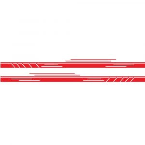Vinyl Stripes Decal Car Body Side Wrap Black Graphics Waterproof Sticker red
