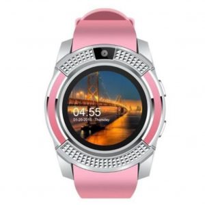 Y1 Bluetooth Smart Watch With Touch Screen Camera / SIM Card Slot Waterproof Smart Watch Pink