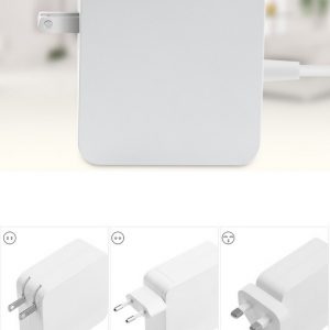 Replacement Power Adapter Charger for Apple MacBook Pro with L-Tip Shaped Magnetic Connector Foldable Plug