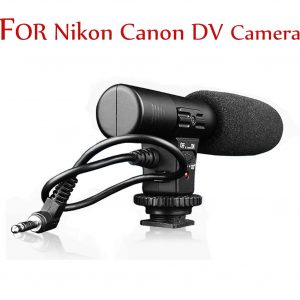 Camera Microphone 3.5mm Digital Video Recording Microphone for D-SLR Camera Nikon/Canon Camera/DV Camcorder