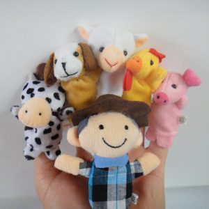 Nursery Rhyme Soft Animal Finger Puppets Set for Old Macdonald Had a Farm
