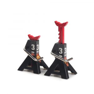 1/10 RC Cars Metal Jack Stands Repairing Tool 2pcs/set RC Crawler Climbing Car Repair Tools Vehicles Model Parts Decoration  black