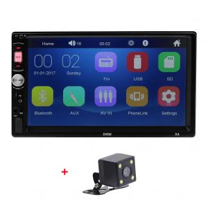 2Din Car Stereo MP5 Player 7 inch FM Radio Bluetooth 4.0 USB AUX Rear View Video Input Steering Wheel Learning Function With camera