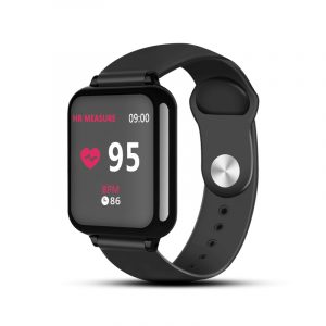 Waterproof Sports Smartwatch Heart Rate Monitor Blood Pressure Functions for Women Men Kid black