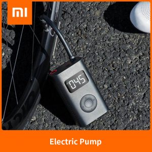 Original Xiaomi Portable Smart Digital Tire Pressure Detection Electric Inflator Pump for Bike Motorcycle Car Football black