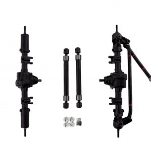 1/10 RC Car Front & Rear Bridge Axle Shaft Transmission Bridge with Differential for SCX10 SCX10 II 90046 90047 313mm 12.3in Wheelbase Assembled Frame Chassis With differential_Front and rear axles + drive shafts