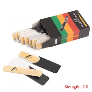 10pcs Clarinet Reeds Set Bb Tone Strength 1.5/2.0/2.5/3.0/3.5/4.0 Wind Instrument Reed Hardness 2.0