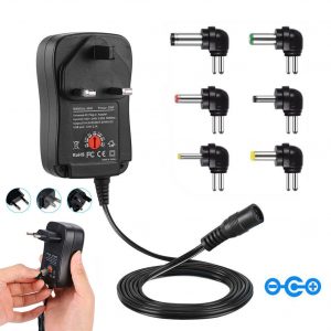 30W 3V-12V Universal Charger AC/DC Adapter Switching Power Supply LED Driver Lighting Transformer with 6 Plug  30W UK plug