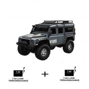 1/2 Battery HB ZP1001 1/10 2.4G 4WD Rc Rally Car Proportional Control Retro Vehicle LED Light RTR Model Outdoor Toys   gray_Double battery