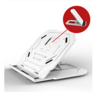 Multi-Angle Adjustment PC Bracket/Holder Rotating Laptop Stand Flexible with Turntable Attach Phone Bracket White (without turntable)