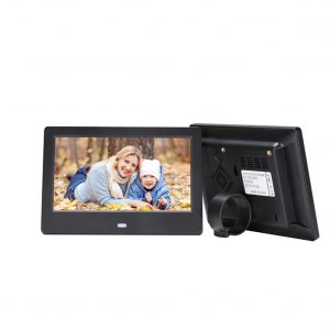 7 Inch HD LED Digital Screen Photo Frames 1024*600 Calendar/Alarm/Timer Switch /Video Player  Black US plug