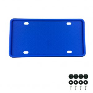Silicone License Plate Frame License Plate Frames Holders with Drainage Holes for American Car Licenses blue
