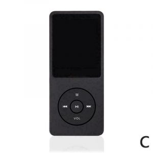 MP3 Player 1.8Inches 3.5mm Audio Jack Intuitive Menu Operation Player for Student Sport Driving black