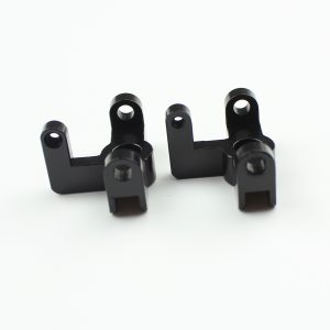 Wltoys 144001 1/14 RC Car Spare Parts 144001-1251 Upgrade Metal Front Wheel Seat black_1 pair