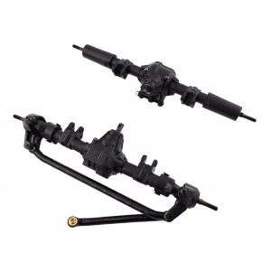 1/10 RC Car Front & Rear Bridge Axle Shaft Transmission Bridge with Differential for SCX10 SCX10 II 90046 90047 313mm 12.3in Wheelbase Assembled Frame Chassis With differential_Front and rear axles