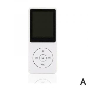 MP3 Player 1.8Inches 3.5mm Audio Jack Intuitive Menu Operation Player for Student Sport Driving white