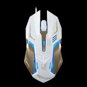 USB Wired Photoluminescent Game Mouse Matte black steel bottom