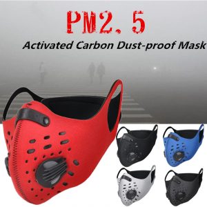 Unisex Activated Carbon Dust - proof Sports Healthy Mask Riding Sports Mask  red_One size