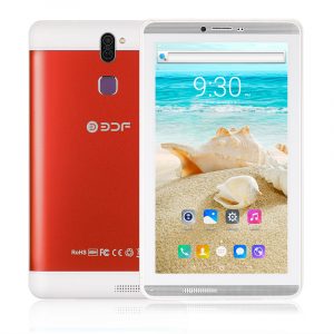 BDF706 7inch 3G Phone Call Tablet PC Android 6.0 Quad Core 1G+16G WiFi Bluetooth Laptop EU Plug red_1GB+16GB