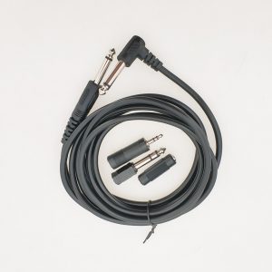 3-meter Connection Line for Speaker 6.35mm Straight Head to 6.35 elbow Head + 3 Conversion Heads  black