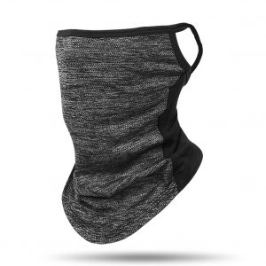 Cycling Half Face Mask Skin Cool Ice Silk Breathable Sports Headwear Bike Headband Mask Dark gray