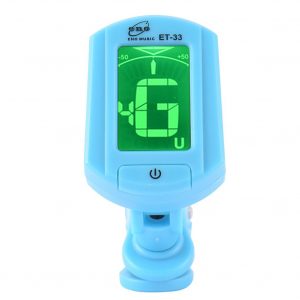 ENO ET-33 Mini Clip-on Guitar Tuner Digital LCD Chromatic Guitar Bass Violin Ukulele Chromatic Bass Violin Tuner blue_ET-33