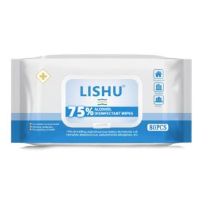 80Pieces/Bag Disinfection Wipe Non Woven Sterilization Wipes 75% alcohol