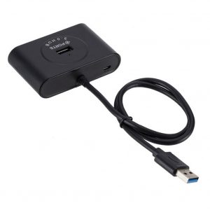 Computer Extender 4 Ports USB 3.0 HUB Concentrator black