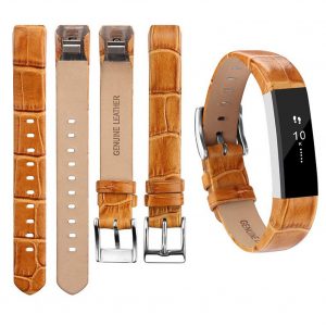For Fitbit Alta Watch Band Wrist Strap Color Intelligent Heart Rate Replacement Watch Band Bamboo brown