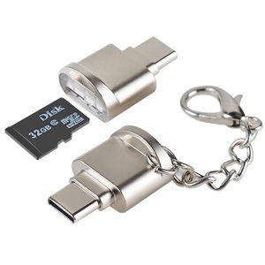 USB3.1 Card Reader Single TF High Speed TYPE-C for Huawei Sumsung Silver