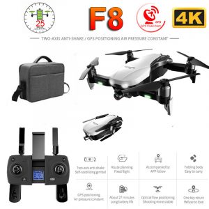 F8 Profissional Drone with 4K HD Camera Two-Axis Anti-Shake Self-Stabilizing Gimbal GPS WiFi FPV RC Helicopter Quadrocopter Toys 2 battery