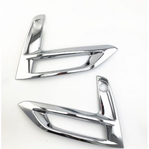 2 Pcs Front Fog Light Shield Sticker For Nissan Sentra B18 2019-2020 Silver plating
