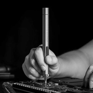 Original Xiaomi Youpin Wowstick 1F Pro Mini Electric Screwdriver Rechargeable Cordless Power Screw Driver Kit with LED Light Lithium Battery Operated Space gray