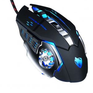 Ray Wolf V6 Wrangler Mechanical Wired Gaming Mouse Macro Programming Mouse LOL V6 black silver macro definition mute version