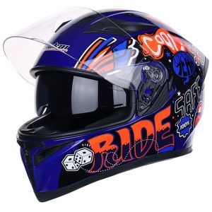 Unisex Full Face Motorcycle Helmet Racing Head Protector magician_M