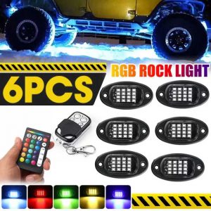 1 set 96 LED RGB rock Lights APP Car Bottom Lights Neon Underglow Waterproof Lighting Kit Colorful_1 to 6