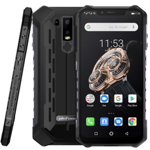 Ulefone Armor 6S Waterproof IP68 NFC Rugged Mobile Phone Helio P70 Otca-core Android 9.0 6GB 128GB wireless charge Smartphone black