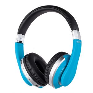 Wireless Headphones Bluetooth Headset Foldable Stereo Gaming Earphones with Microphone Support TF Card for IPad Mobile Phone blue