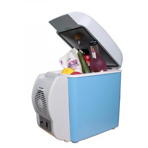 7.5L Mini Car Refrigerator Portable Hot Cold Refrigerator blue_Car
