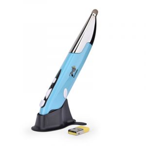 Portable Optical Wireless Mouse with Capacitive Stylus Touch Screen Drawing Pen blue