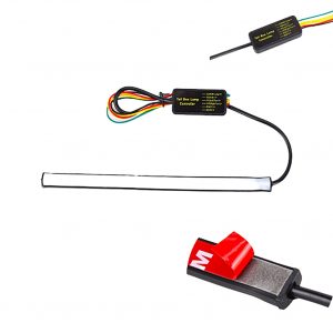 Universal Motorcycle Driving Colorful Brake Flashing Turning Light Yellow Streamer 5050 License Lamp Bar Photo Color