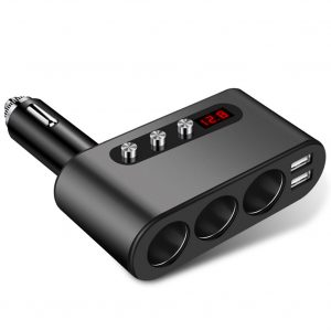 Car Cigarette Lighter Socket Splitter Charger Metal Charger Power Adapter